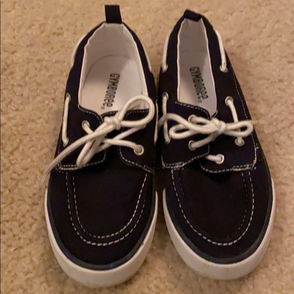 Boys EUC Gymboree shoes size 1 navy and white